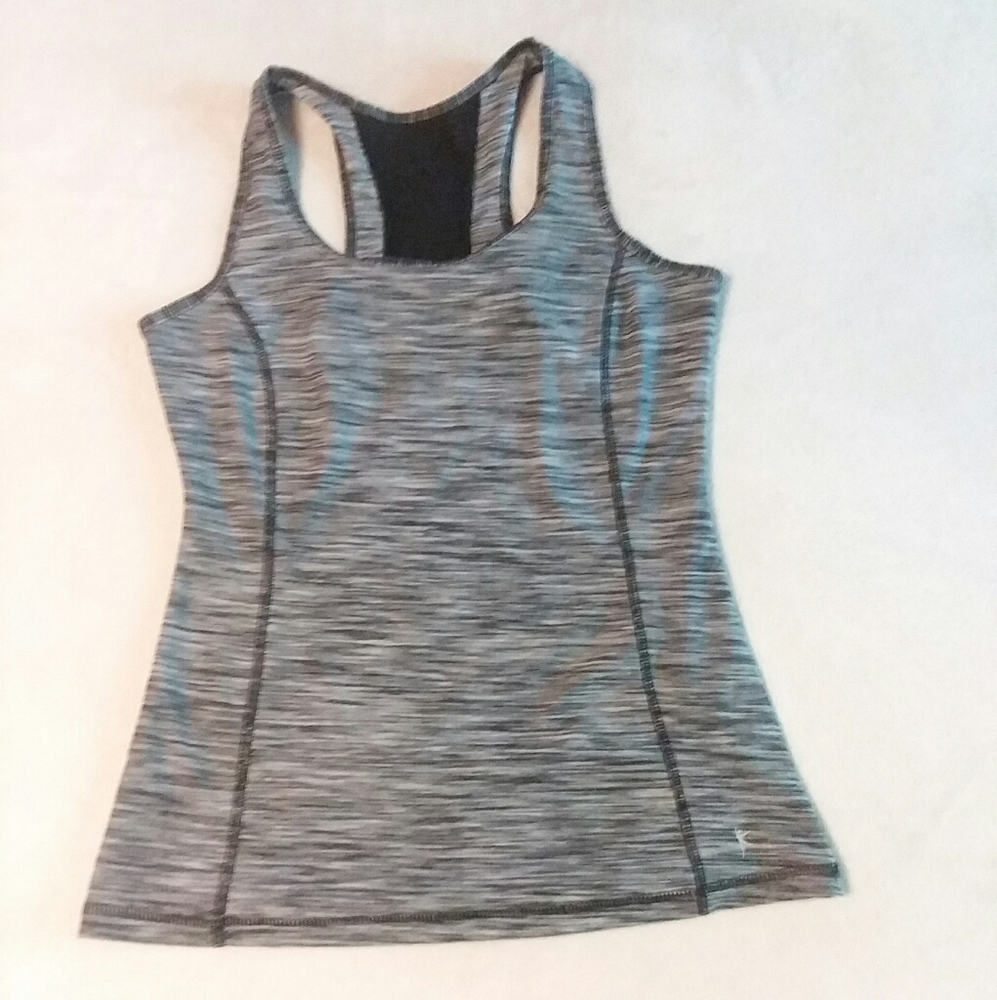 Black and gray athletic tank top